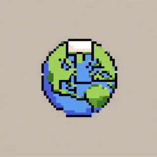 Super cute earth icon