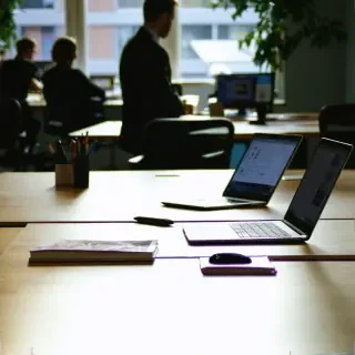 16k hd high quality photo realistic office withj people working